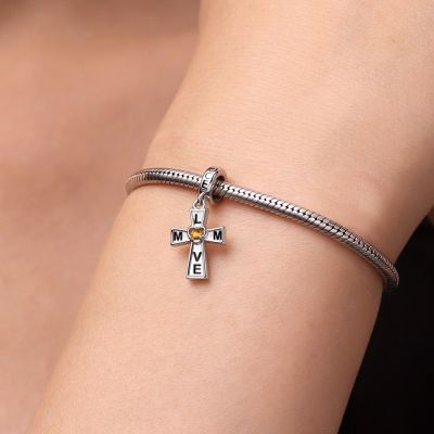 Love Mom Cross Pendant