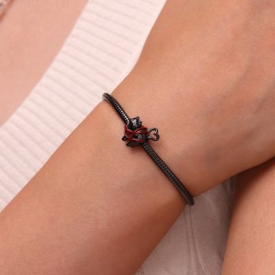 Black Cat with Love Charm