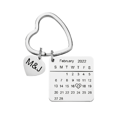 Engraved Calendar Keychain