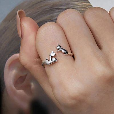 Cat Open Birthstone Ring