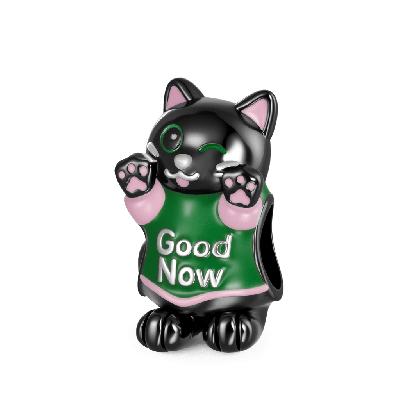 "Good Now" Black Cat Charm