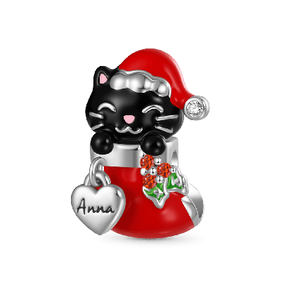 Cat in Stocking Charm