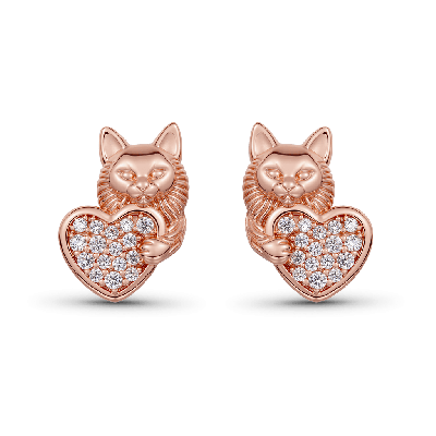 Maine Coon Stud Earrings