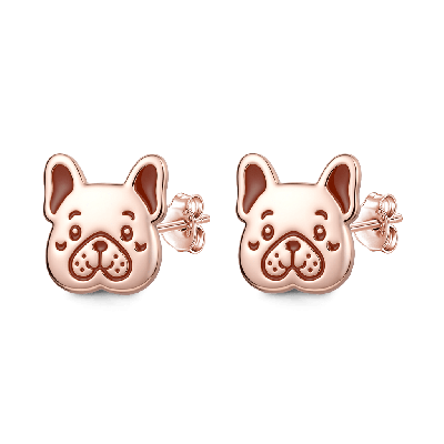 Bulldog Stud Earrings
