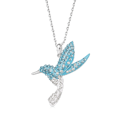 Hummingbird Pavé Pendant Necklace