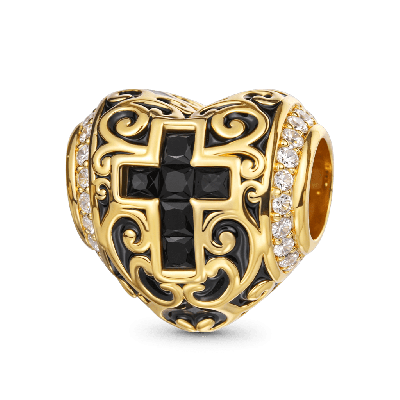 Retro Cross Charm