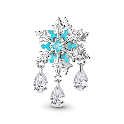 Blue Snowflakes Charm