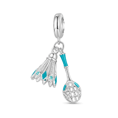 Shuttlecock & Racket Pendant