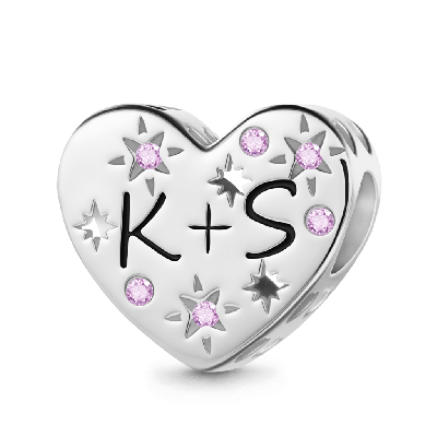 Hollow Heart Engravable Charm