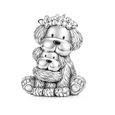 Dog Embraces Baby Charm