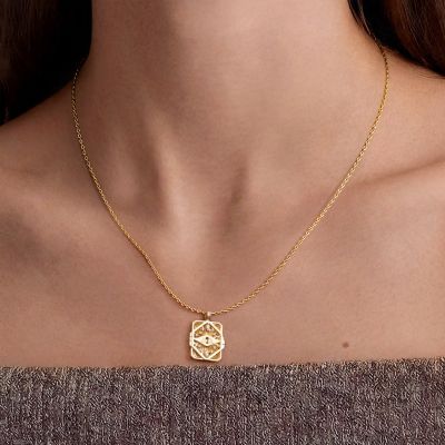 Art Deco Engraved Necklace