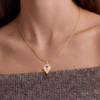 Birth Flower Frame Necklace