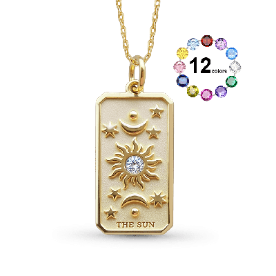 The Sun Tarot Card Necklace