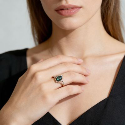 Filigree Oval-Cut Engagement Ring