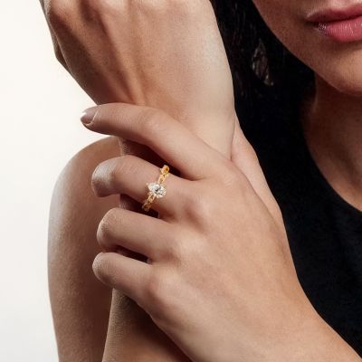 Vine Radiant-cut Engagement Ring