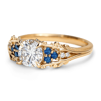 Nature-Inspired Round-cut Ring