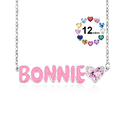 Colorful Bubble Name Necklace