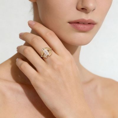 Marquise-Cut Engagement Ring