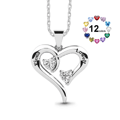 Personalized Heart Necklace