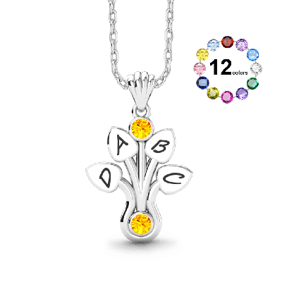 Family Flower Necklace