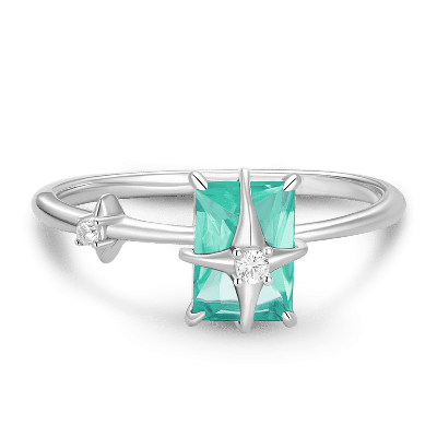 Starburst Solitaire Ring