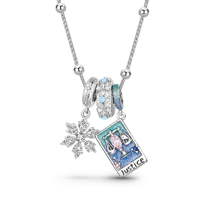 Justice Tarot Necklace Set