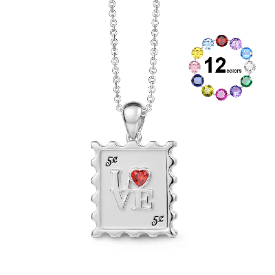 Stamp Love Necklace