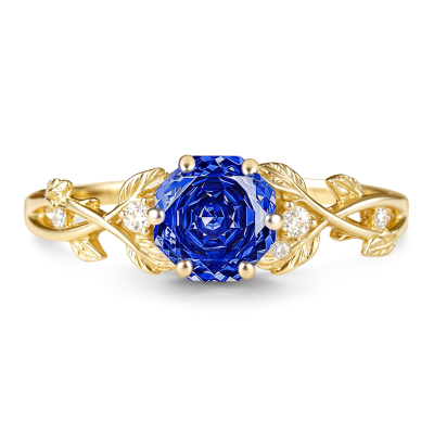 Hexagon-Cut Engagement Ring