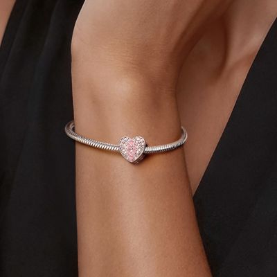 Mom Feather Heart Charm
