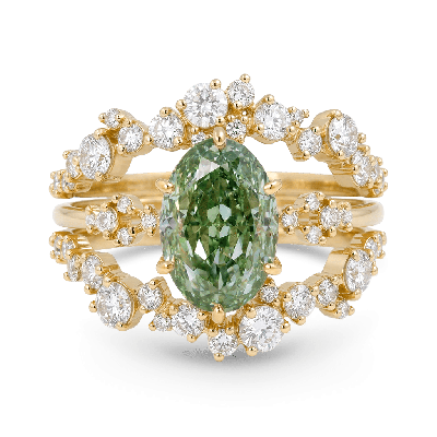 Starlight Oval-Cut Ring Set