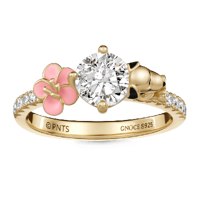 Snoopy Flower Round-Cut Ring