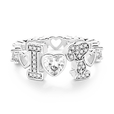 Snoopy Heart-Cut Ring