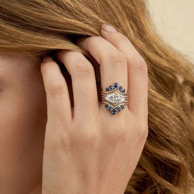 Marquise-Cut Ring Set