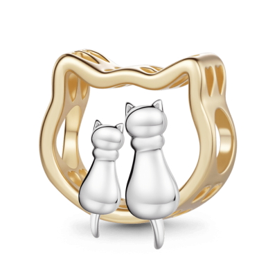 Hollow Cute Cat Charm