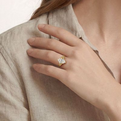Vine Marquise-Cut Engagement Ring
