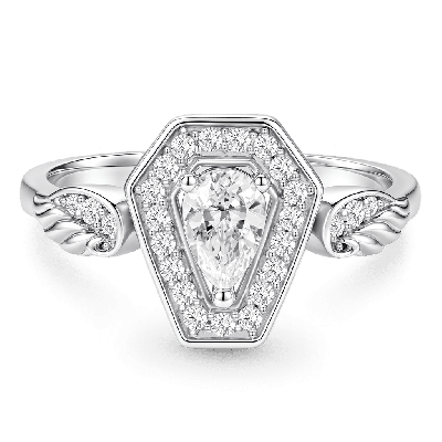 Wings Pear-Cut Ring