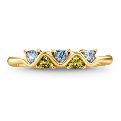 Wave Triangle-Cut Ring