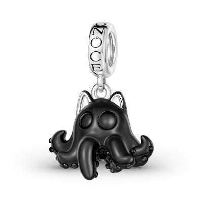 Black Octopus Cat Charm
