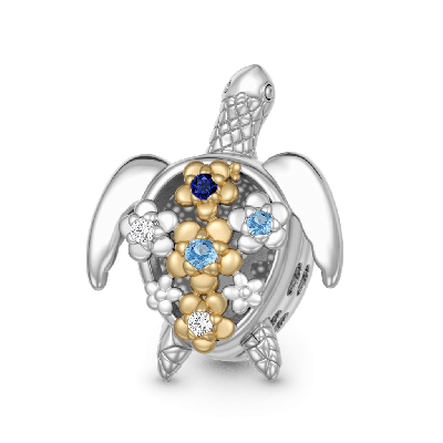 Turtle Flower Charm