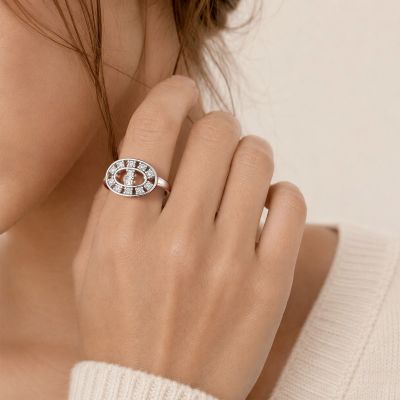 Oval Baguette & Round Cut Ring