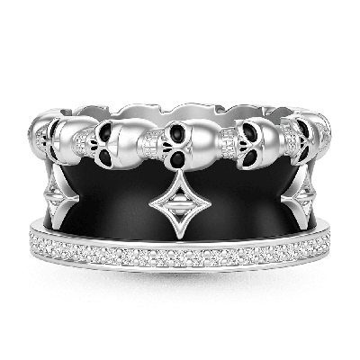Skull Gothic Skeleton Motif Ring