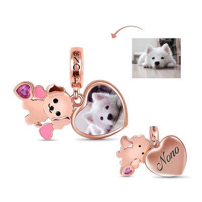 Teddy Engravable Photo Pendant
